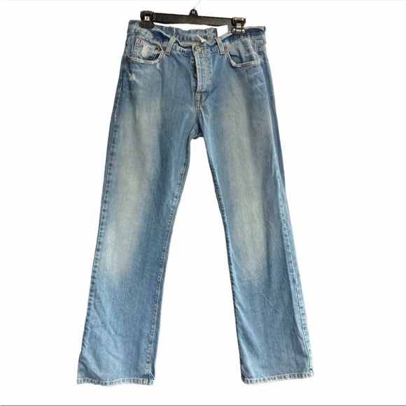 LUCKY BRAND Women’s Button Up Jeans, Size 10/30 Blue Distressed - Picture 2 of 2